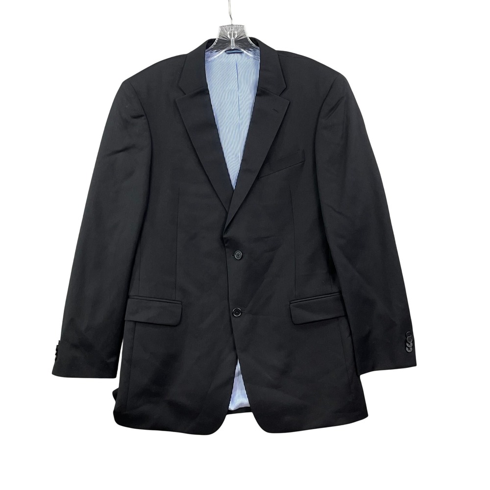 Tommy Hilfiger Blazer Mens 42L Black Two Button Professional Suit Jacket Regular
